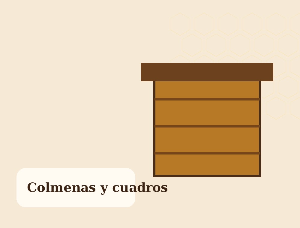 Colmenas y cuadros para apiario